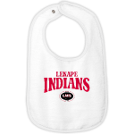 Lenape Indians <span class="pdp-name-mascot">Lenape Indians</span> Rabbit Skins Infant Contrast Trim Terry Bib Front Thumbnail