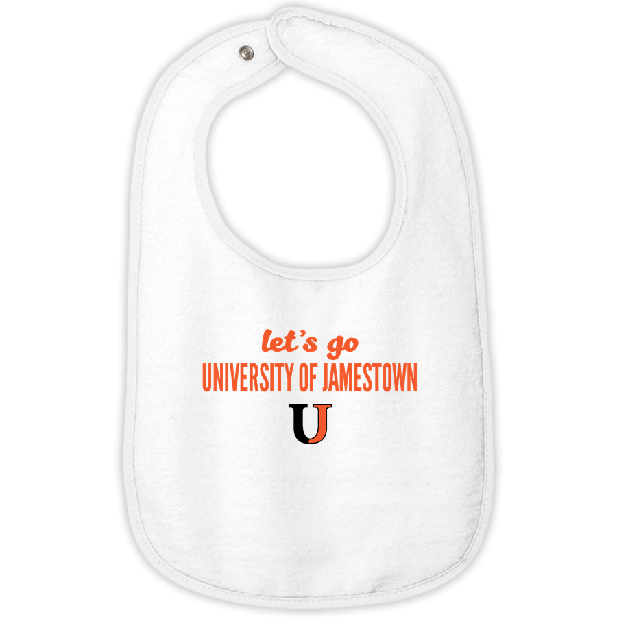University Of Jamestown Jimmies <span class="pdp-name-mascot">University Of Jamestown Jimmies</span> Rabbit Skins Infant Contrast Trim Terry Bib