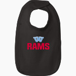 West Valley Rams Online Store <span class="pdp-name-mascot">West Valley Rams</span> Rabbit Skins Infant Premium Jersey Bib Front Thumbnail