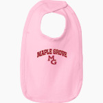 Maple Grove Crimson <span class="pdp-name-mascot">Maple Grove Crimson</span> Rabbit Skins Infant Premium Jersey Bib Front Thumbnail