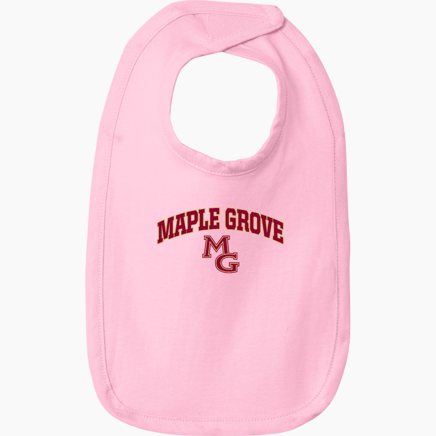 Maple Grove Crimson <span class="pdp-name-mascot">Maple Grove Crimson</span> Rabbit Skins Infant Premium Jersey Bib