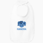 RAMONA HIGH SCHOOL RAMS Rabbit Skins Infant Premium Jersey Bib Front Thumbnail