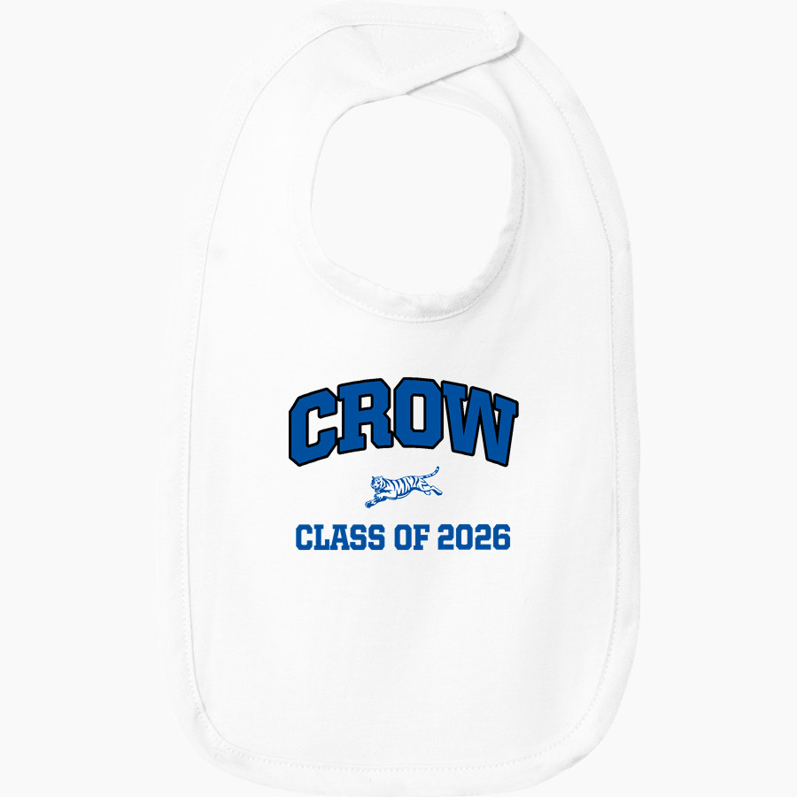 Crow Tigers <span class="pdp-name-mascot">Crow Middle School Tigers</span> Rabbit Skins Infant Premium Jersey Bib