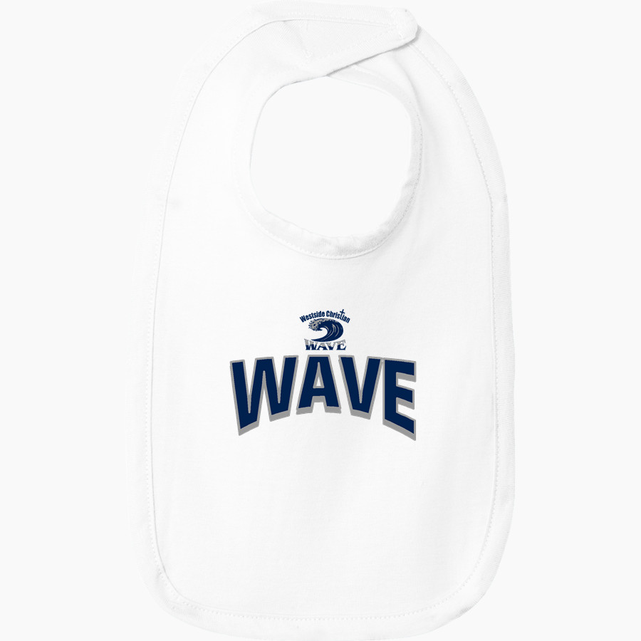 Westside Christian Wave <span class="pdp-name-mascot">Westside Christian Wave</span> Rabbit Skins Infant Premium Jersey Bib
