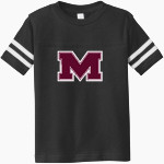 MILLBURY SR HIGH SCHOOL WOOLIES <span class="pdp-name-mascot">MILLBURY MEMORIAL WOOLIES</span> Rabbit Skins Toddler Football Fine Jersey T-Shirt Front Thumbnail