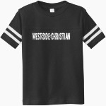 Westside Christian Wave <span class="pdp-name-mascot">Westside Christian Wave</span> Rabbit Skins Toddler Football Fine Jersey T-Shirt Front Thumbnail