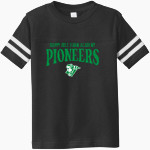 HAPPY HILL FARM ACADEMY PIONEERS <span class="pdp-name-mascot">HAPPY HILL FARM ACADEMY PIONEERS</span> Rabbit Skins Toddler Football Fine Jersey T-Shirt Front Thumbnail