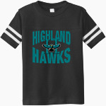 Highland Hawks <span class="pdp-name-mascot">Highland Hawks</span> Rabbit Skins Toddler Football Fine Jersey T-Shirt Front Thumbnail