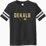 DEKALB HIGH SCHOOL TIGERS <span class="pdp-name-mascot">DEKALB TIGERS</span> Rabbit Skins Toddler Football Fine Jersey T-Shirt Front Thumbnail