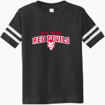 RUSTBURG HIGH SCHOOL RED DEVILS <span class="pdp-name-mascot">RUSTBURG RED DEVILS</span> Rabbit Skins Toddler Football Fine Jersey T-Shirt Front Thumbnail