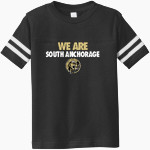 SOUTH ANCHORAGE HIGH SCHOOL WOLVERINES <span class="pdp-name-mascot">SOUTH ANCHORAGE WOLVERINES</span> Rabbit Skins Toddler Football Fine Jersey T-Shirt Front Thumbnail