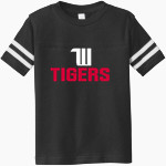 Wittenberg University Tigers <span class="pdp-name-mascot">Wittenberg University Tigers</span> Rabbit Skins Toddler Football Fine Jersey T-Shirt Front Thumbnail