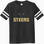 BIG SPRING HIGH SCHOOL STEERS <span class="pdp-name-mascot">BIG SPRING STEERS</span> Rabbit Skins Toddler Football Fine Jersey T-Shirt Front Thumbnail
