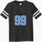 BARTLESVILLE HIGH SCHOOL BRUINS <span class="pdp-name-mascot">BARTLESVILLE BRUINS</span> Rabbit Skins Toddler Football Fine Jersey T-Shirt Front Thumbnail
