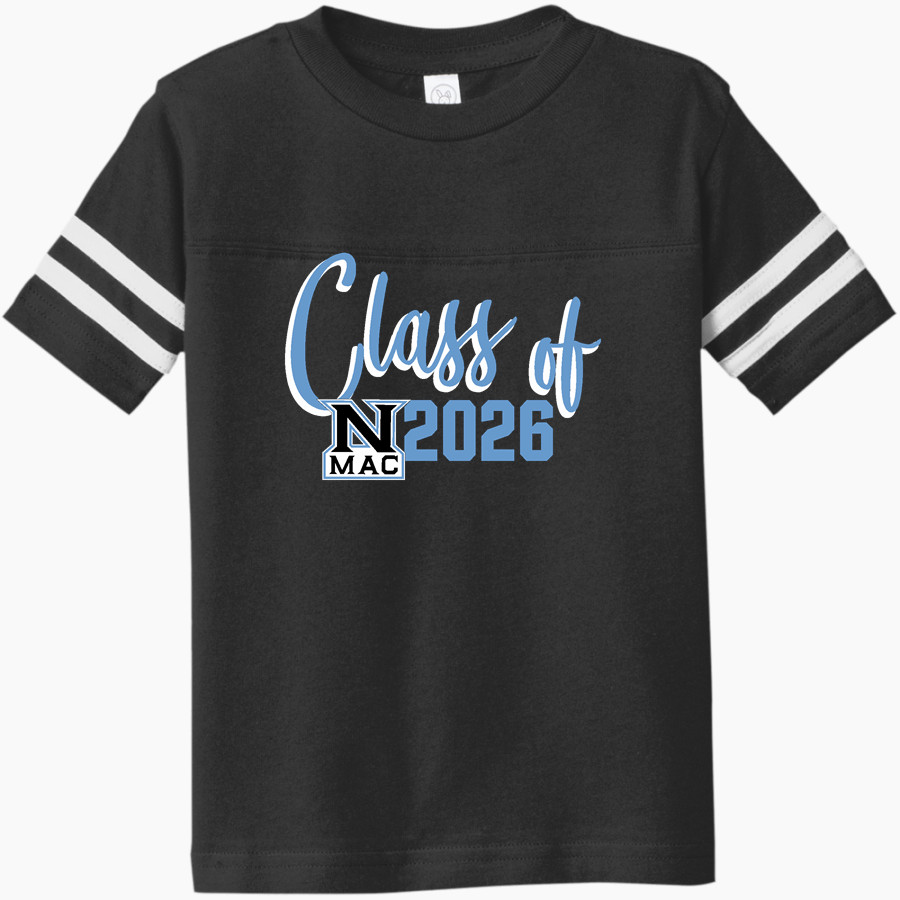 NORTH MAC HIGH SCHOOL PANTHERS <span class="pdp-name-mascot">NORTH MAC PANTHERS</span> Rabbit Skins Toddler Football Fine Jersey T-Shirt