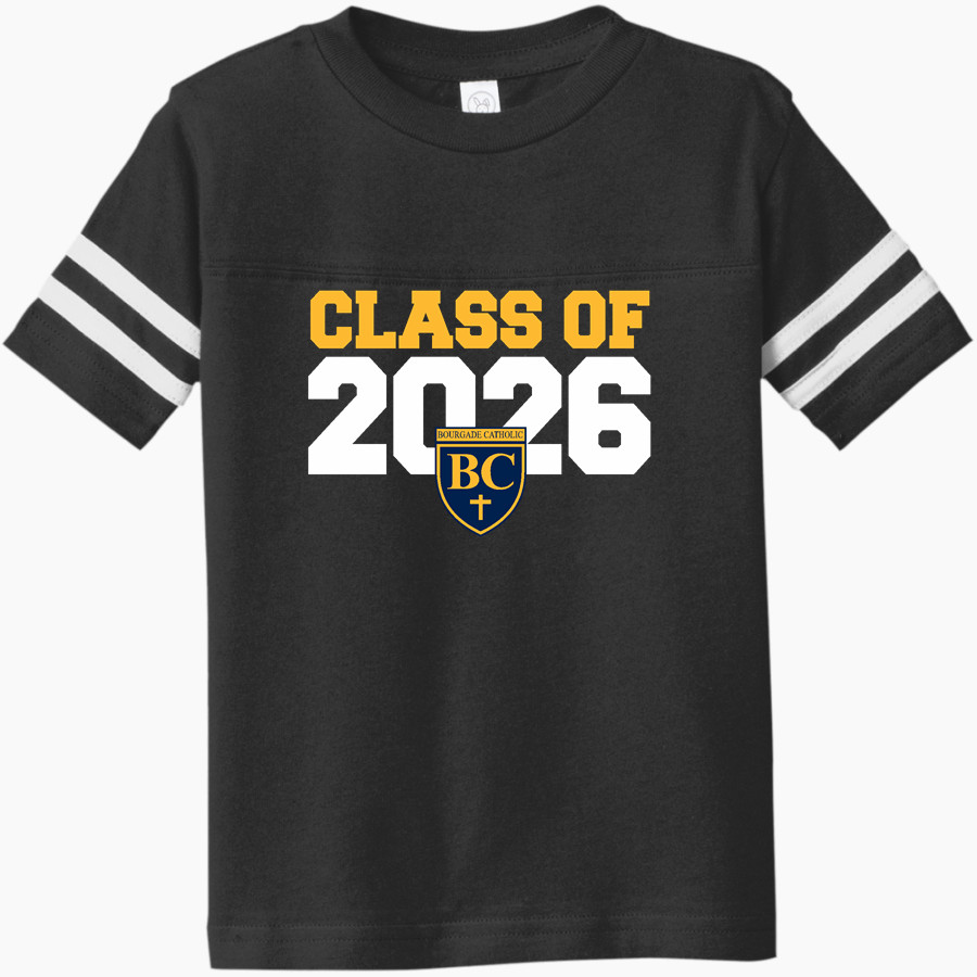 Bourgade Catholic Golden Eagles <span class="pdp-name-mascot">Bourgade Catholic Golden Eagles</span> Rabbit Skins Toddler Football Fine Jersey T-Shirt