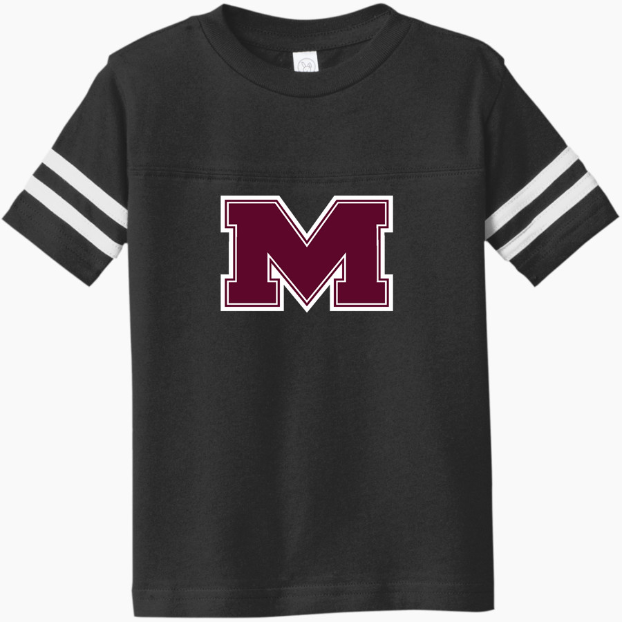 MILLBURY SR HIGH SCHOOL WOOLIES <span class="pdp-name-mascot">MILLBURY MEMORIAL WOOLIES</span> Rabbit Skins Toddler Football Fine Jersey T-Shirt