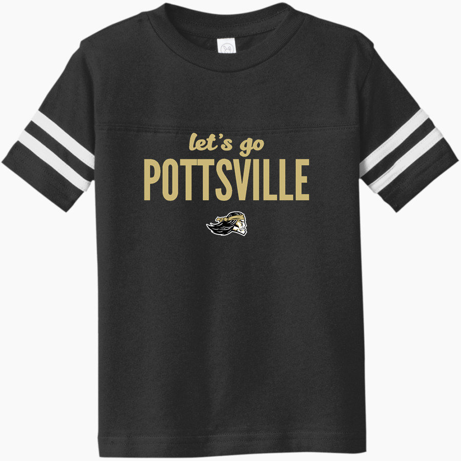 POTTSVILLE HIGH SCHOOL APACHES <span class="pdp-name-mascot">POTTSVILLE APACHES</span> Rabbit Skins Toddler Football Fine Jersey T-Shirt