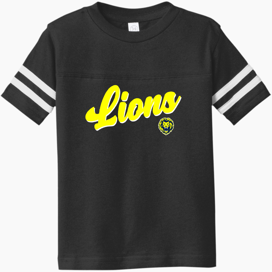 ASHEVILLE CHRISTIAN ACADEMY LIONS <span class="pdp-name-mascot">ASHEVILLE LIONS</span> Rabbit Skins Toddler Football Fine Jersey T-Shirt