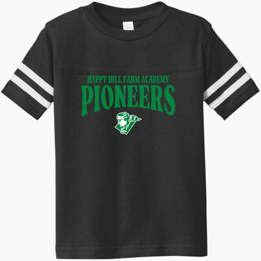 HAPPY HILL FARM ACADEMY PIONEERS <span class="pdp-name-mascot">HAPPY HILL FARM ACADEMY PIONEERS</span> Rabbit Skins Toddler Football Fine Jersey T-Shirt
