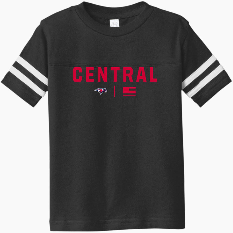 CENTRAL CATHOLIC HIGH SCHOOL EAGLES <span class="pdp-name-mascot">CENTRAL EAGLES</span> Rabbit Skins Toddler Football Fine Jersey T-Shirt