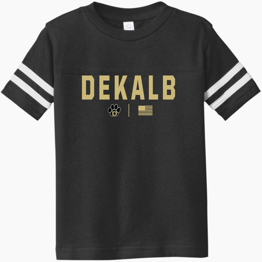 DEKALB HIGH SCHOOL TIGERS <span class="pdp-name-mascot">DEKALB TIGERS</span> Rabbit Skins Toddler Football Fine Jersey T-Shirt