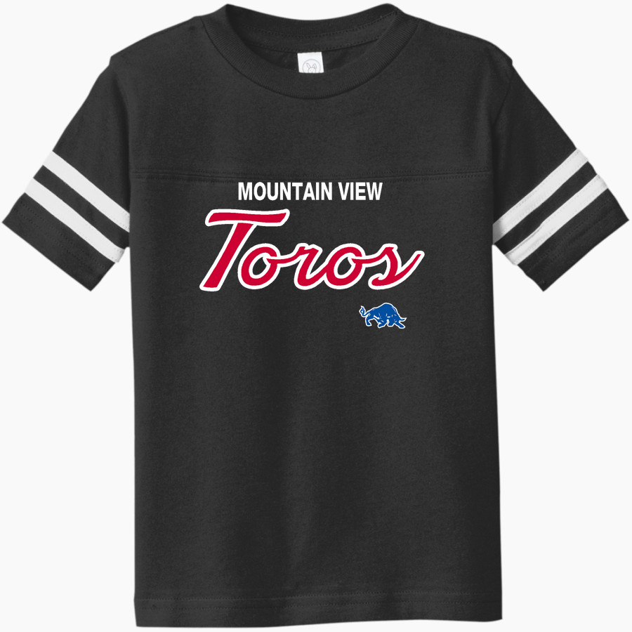 MOUNTAIN VIEW HIGH SCHOOL TOROS <span class="pdp-name-mascot">MOUNTAIN VIEW TOROS</span> Rabbit Skins Toddler Football Fine Jersey T-Shirt