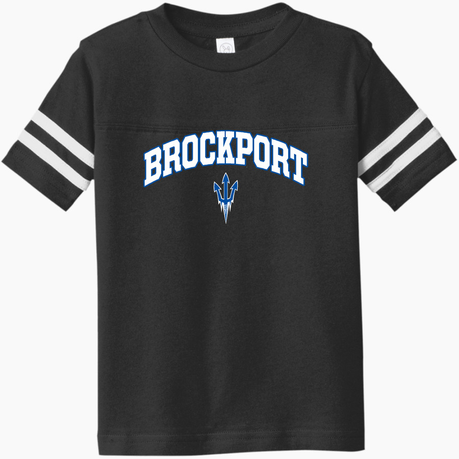 BROCKPORT BLUE DEVILS The Official Online Store <span class="pdp-name-mascot">BROCKPORT BLUE DEVILS</span> Rabbit Skins Toddler Football Fine Jersey T-Shirt