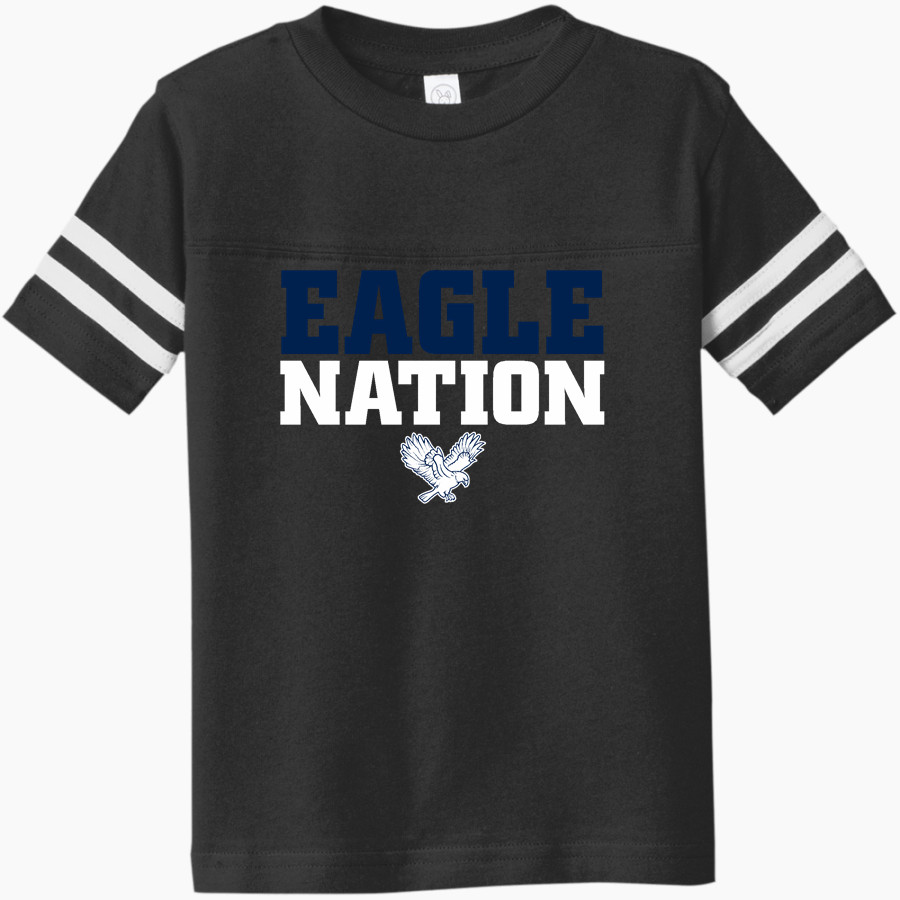 Brooklane Baptist Eagles <span class="pdp-name-mascot">Brooklane Baptist Eagles</span> Rabbit Skins Toddler Football Fine Jersey T-Shirt