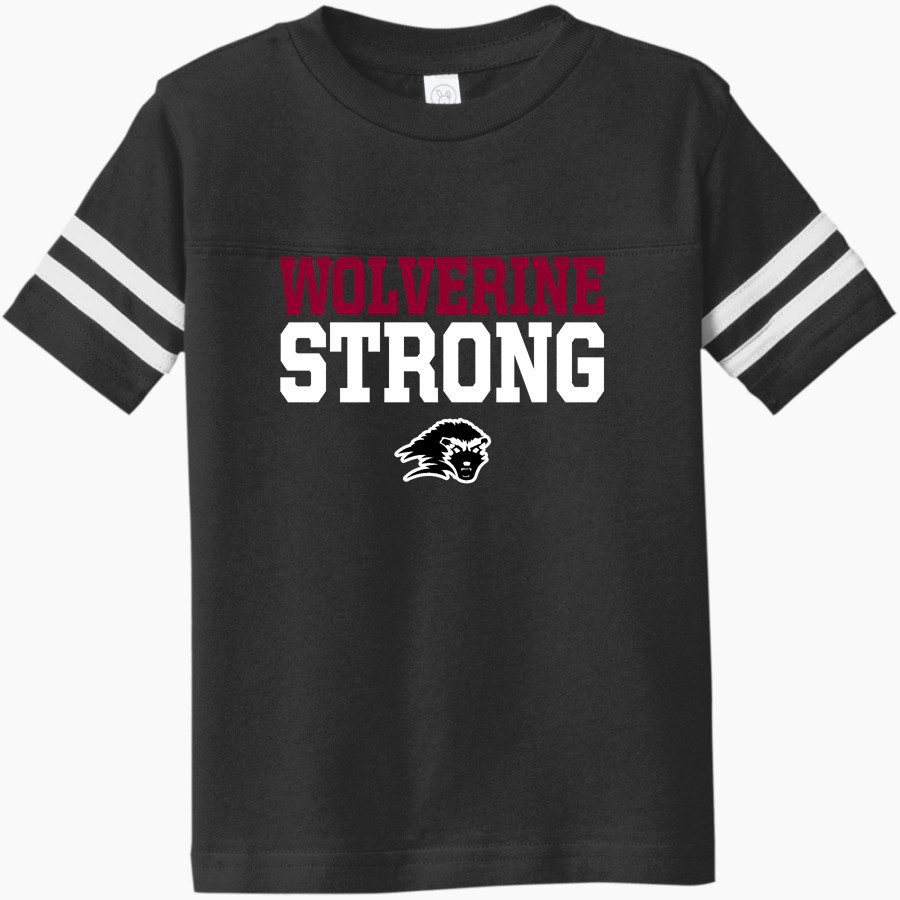 Willamette Wolverines <span class="pdp-name-mascot">Willamette Wolverines</span> Rabbit Skins Toddler Football Fine Jersey T-Shirt