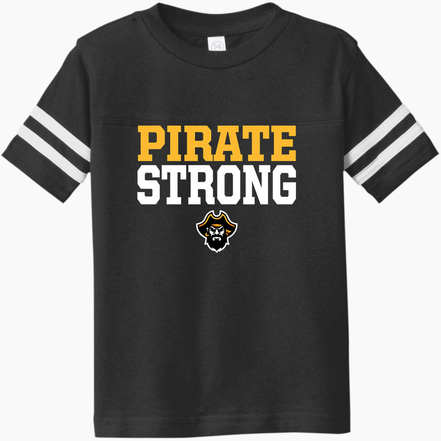 CRANDALL HIGH SCHOOL PIRATES Rabbit Skins Toddler Football Fine Jersey T-Shirt