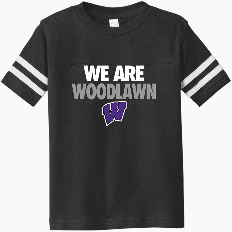 Woodlawn Panthers <span class="pdp-name-mascot">Woodlawn Panthers</span> Rabbit Skins Toddler Football Fine Jersey T-Shirt