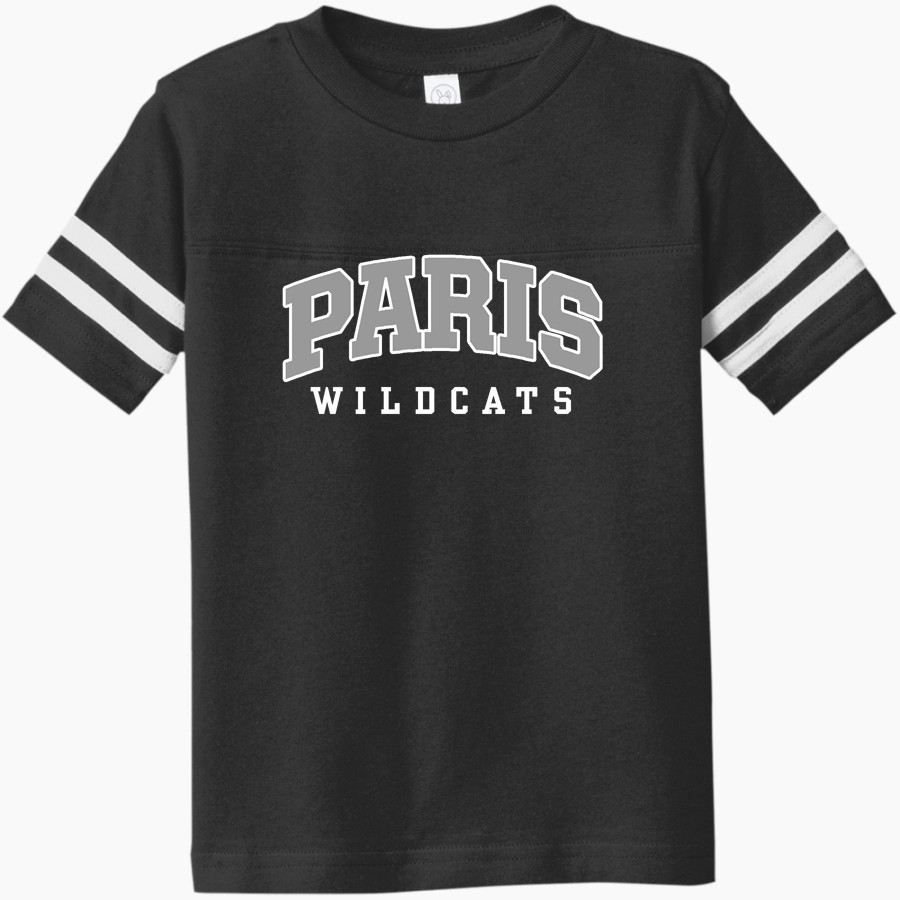 PARIS HIGH SCHOOL WILDCATS <span class="pdp-name-mascot">PARIS WILDCATS</span> Rabbit Skins Toddler Football Fine Jersey T-Shirt