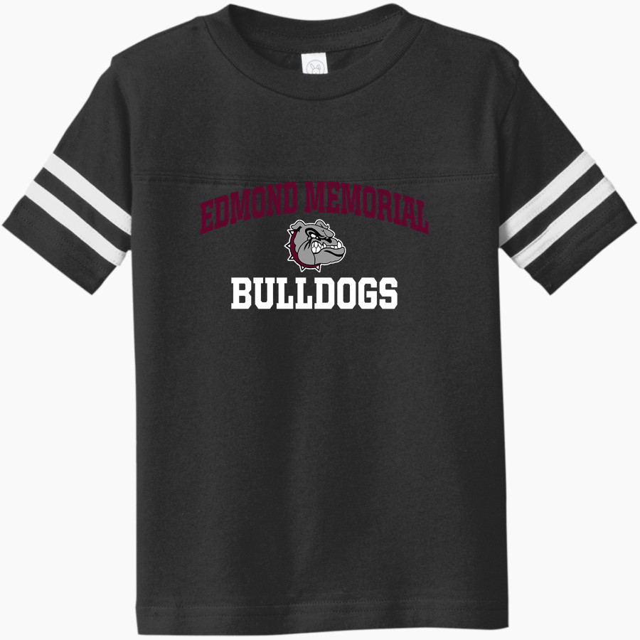 EDMOND MEMORIAL HIGH SCHOOL BULLDOGS <span class="pdp-name-mascot">EDMOND MEMORIAL BULLDOGS</span> Rabbit Skins Toddler Football Fine Jersey T-Shirt