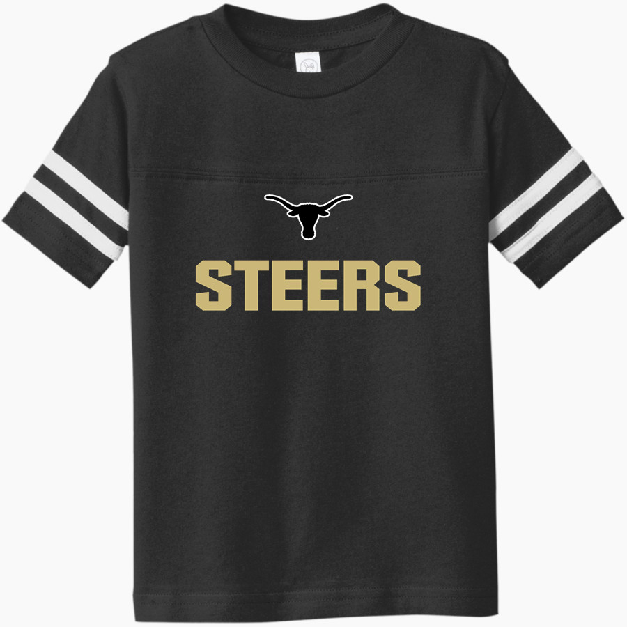 BIG SPRING HIGH SCHOOL STEERS <span class="pdp-name-mascot">BIG SPRING STEERS</span> Rabbit Skins Toddler Football Fine Jersey T-Shirt