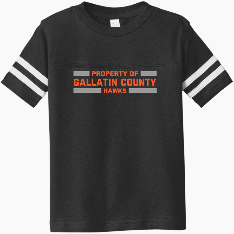 GALLATIN COUNTY HIGH SCHOOL HAWKS Rabbit Skins Toddler Football Fine Jersey T-Shirt