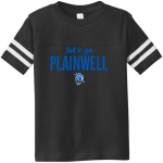 PLAINWELL HIGH SCHOOL TROJANS <span class="pdp-name-mascot">PLAINWELL TROJANS</span> Rabbit Skins Toddler Football Fine Jersey T-Shirt Front Thumbnail