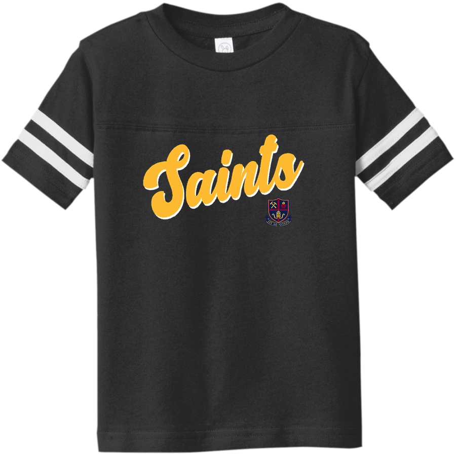 St Joseph Catholic Saints <span class="pdp-name-mascot">St Joseph Catholic School Saints</span> Rabbit Skins Toddler Football Fine Jersey T-Shirt