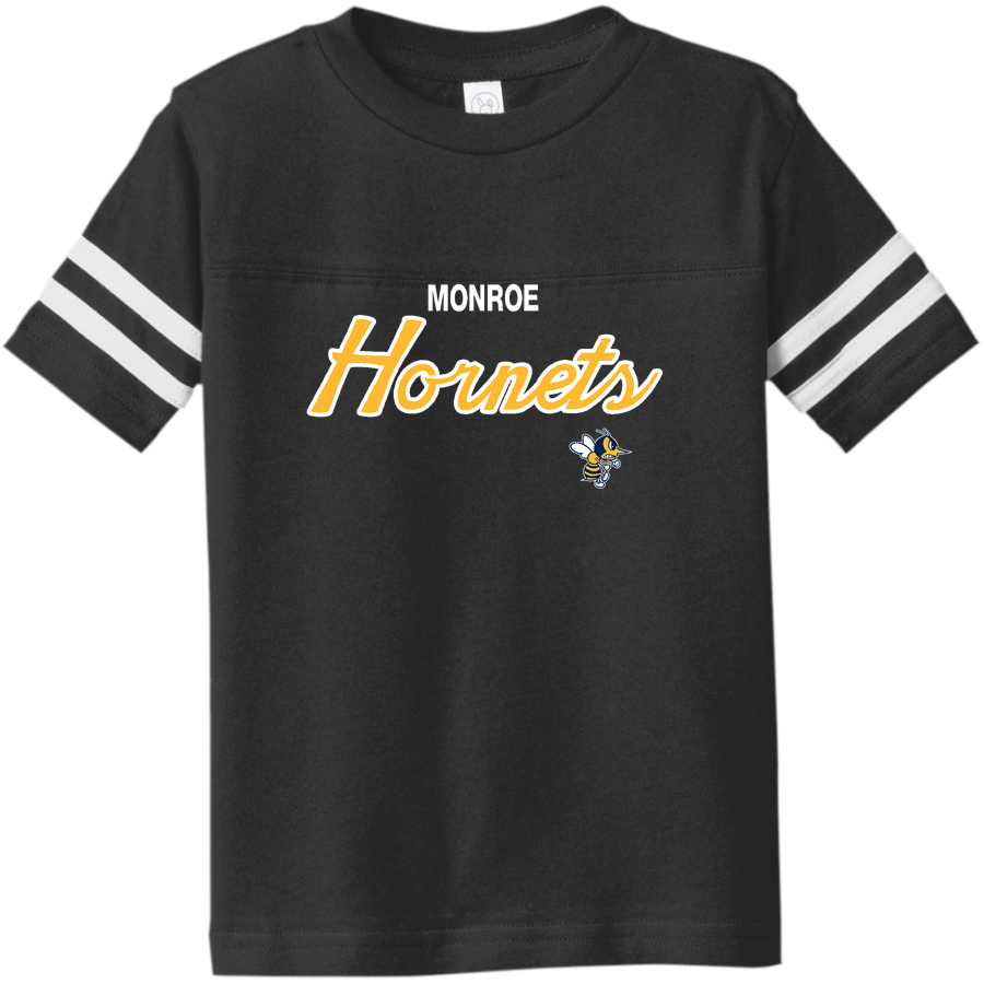 MONROE HIGH SCHOOL HORNETS <span class="pdp-name-mascot">MONROE HORNETS</span> Rabbit Skins Toddler Football Fine Jersey T-Shirt