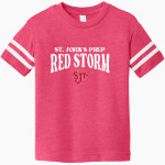 St. John's Prep Red Storm <span class="pdp-name-mascot">St. John's Red Storm</span> Rabbit Skins Toddler Football Fine Jersey T-Shirt Front Thumbnail