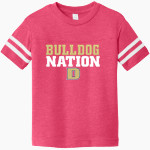 DECATUR HIGH SCHOOL BULLDOGS <span class="pdp-name-mascot">DECATUR BULLDOGS</span> Rabbit Skins Toddler Football Fine Jersey T-Shirt Front Thumbnail