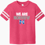 NORVIEW HIGH SCHOOL PILOTS <span class="pdp-name-mascot">NORVIEW PILOTS</span> Rabbit Skins Toddler Football Fine Jersey T-Shirt Front Thumbnail