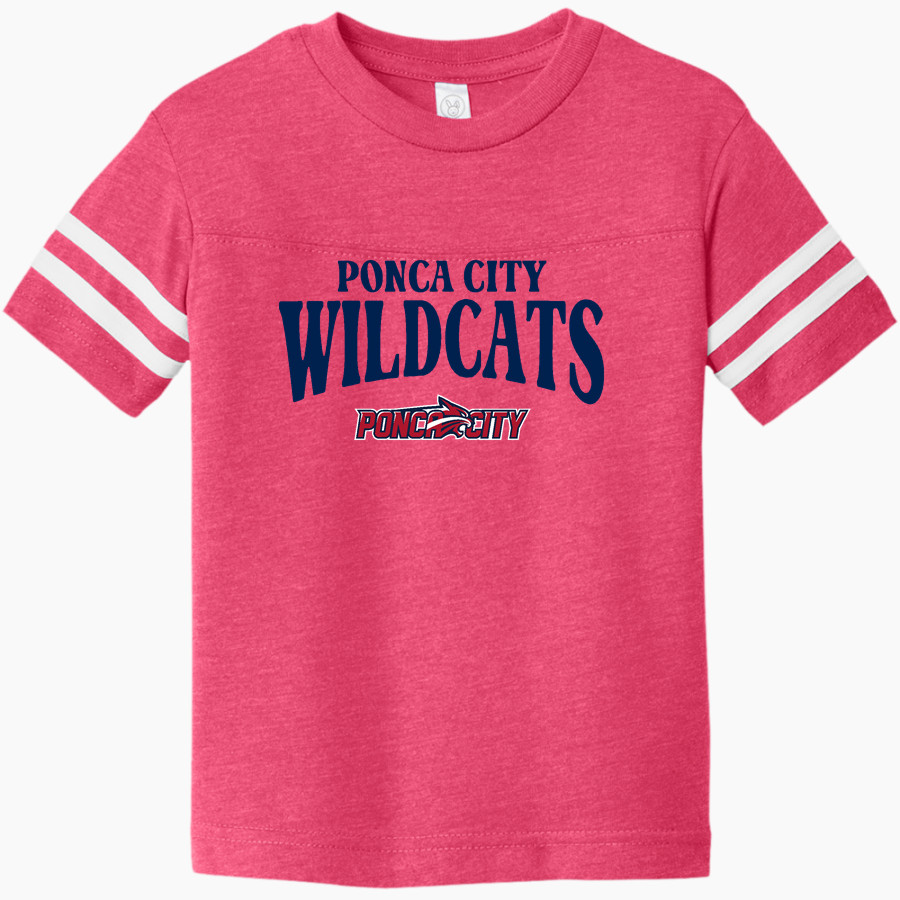 Ponca City Wildcats <span class="pdp-name-mascot">Ponca City Wildcats</span> Rabbit Skins Toddler Football Fine Jersey T-Shirt