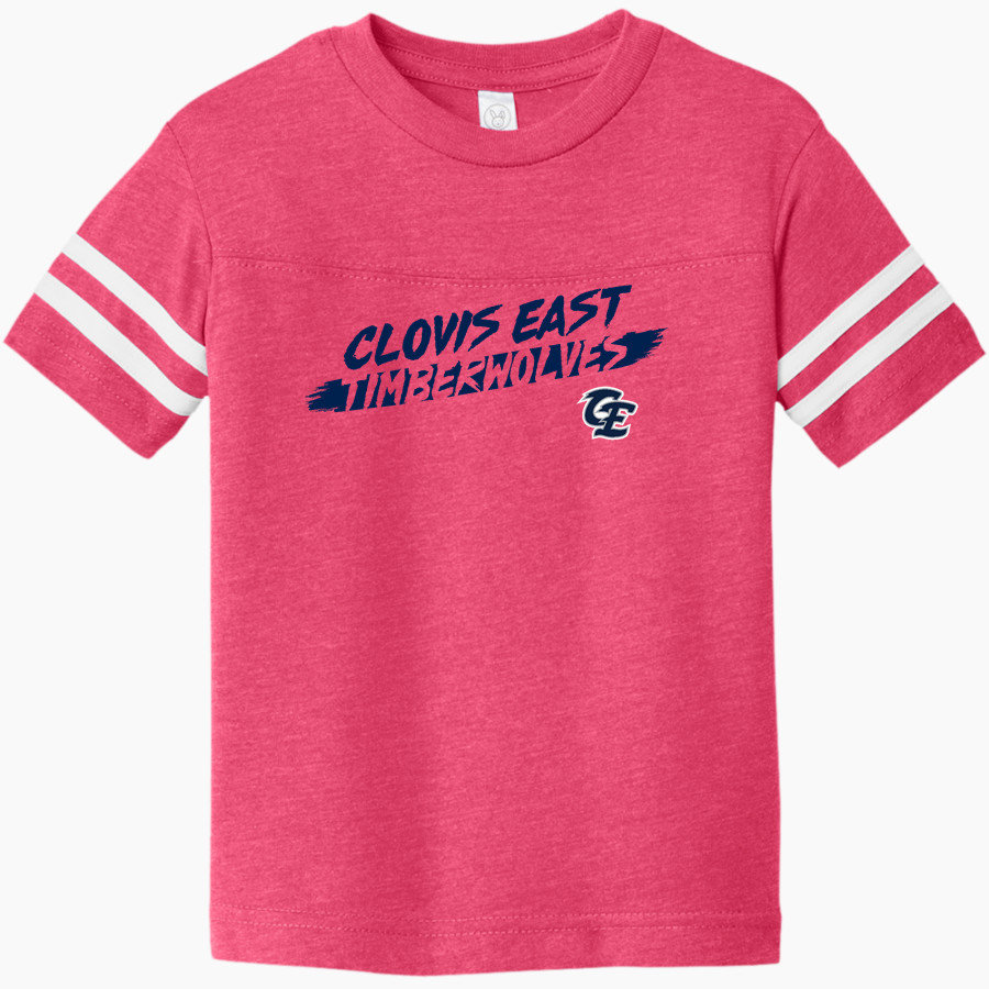 Clovis East Timberwolves <span class="pdp-name-mascot">Clovis East High School Timberwolves</span> Rabbit Skins Toddler Football Fine Jersey T-Shirt