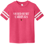 Sacred Heart Cardinals <span class="pdp-name-mascot">Sacred Heart Cardinals</span> Rabbit Skins Toddler Football Fine Jersey T-Shirt Front Thumbnail