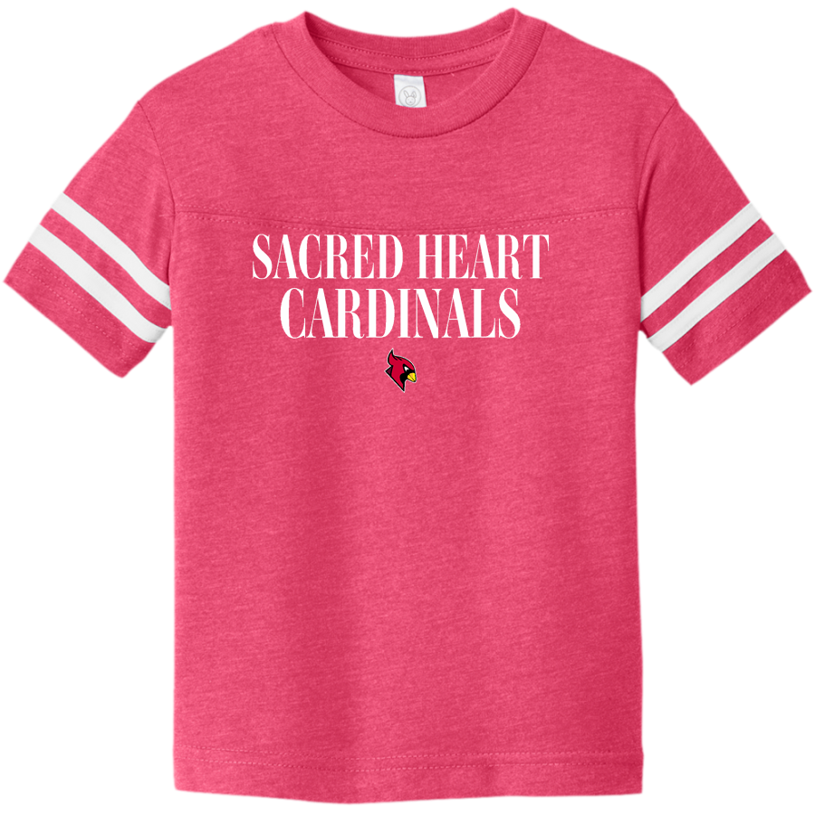 Sacred Heart Cardinals <span class="pdp-name-mascot">Sacred Heart Cardinals</span> Rabbit Skins Toddler Football Fine Jersey T-Shirt