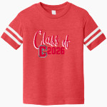 CORBETT HIGH SCHOOL CARDINALS <span class="pdp-name-mascot">CORBETT CARDINALS</span> Rabbit Skins Toddler Football Fine Jersey T-Shirt Front Thumbnail