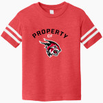 OREGON-DAVIS HIGH SCHOOL BOBCATS <span class="pdp-name-mascot">OREGON - DAVIS BOBCATS</span> Rabbit Skins Toddler Football Fine Jersey T-Shirt Front Thumbnail