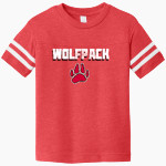 LAINGSBURG HIGH SCHOOL WOLFPACK Rabbit Skins Toddler Football Fine Jersey T-Shirt Front Thumbnail