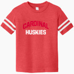 CARDINAL HIGH SCHOOL HUSKIES <span class="pdp-name-mascot">CARDINAL HUSKIES</span> Rabbit Skins Toddler Football Fine Jersey T-Shirt Front Thumbnail